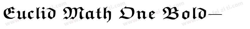 Euclid Math One Bold字体转换